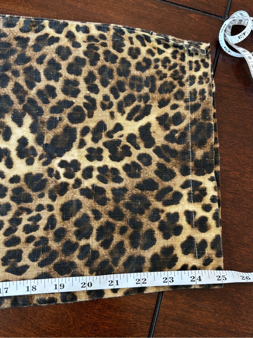 Hot Cotton by Marc Ware Leopard Print Linen Crop Ankle Pants Size XL - Picture 7 of 8